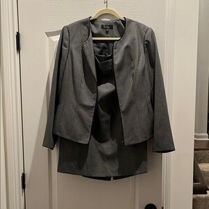 Emily… Charcoal Blazer and Skirt Suit